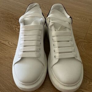 Alexander McQueen oversized sneakers size 6.5 gently used white and black